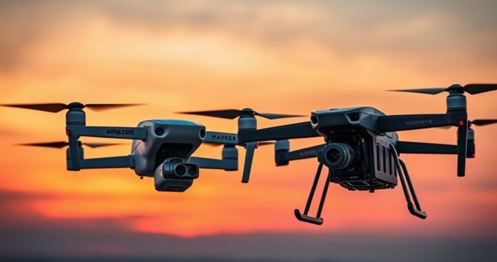 Amazon MK30 vs. Harris Aerial: Delivery vs. Heavy-Duty Camera Showdown