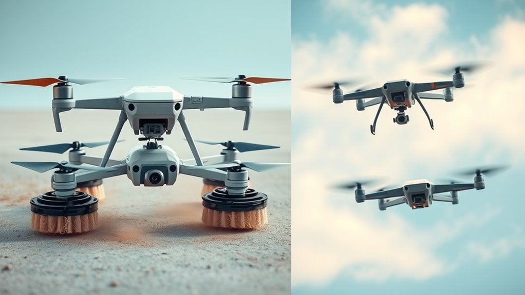 drone cleaning flight comparison