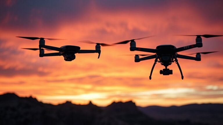 drone comparison range and gimbal