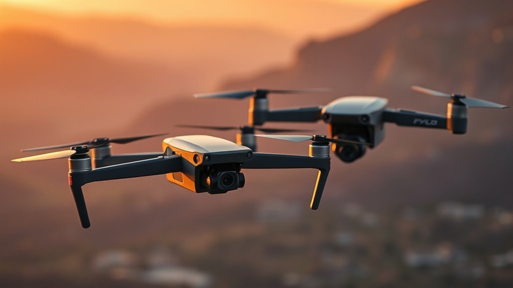 drone comparison range and weight