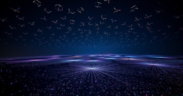 Intel Shooting Star 2 vs. DJI Light Show Drone: 1km Swarm vs. 10km O3 Light Show Battle