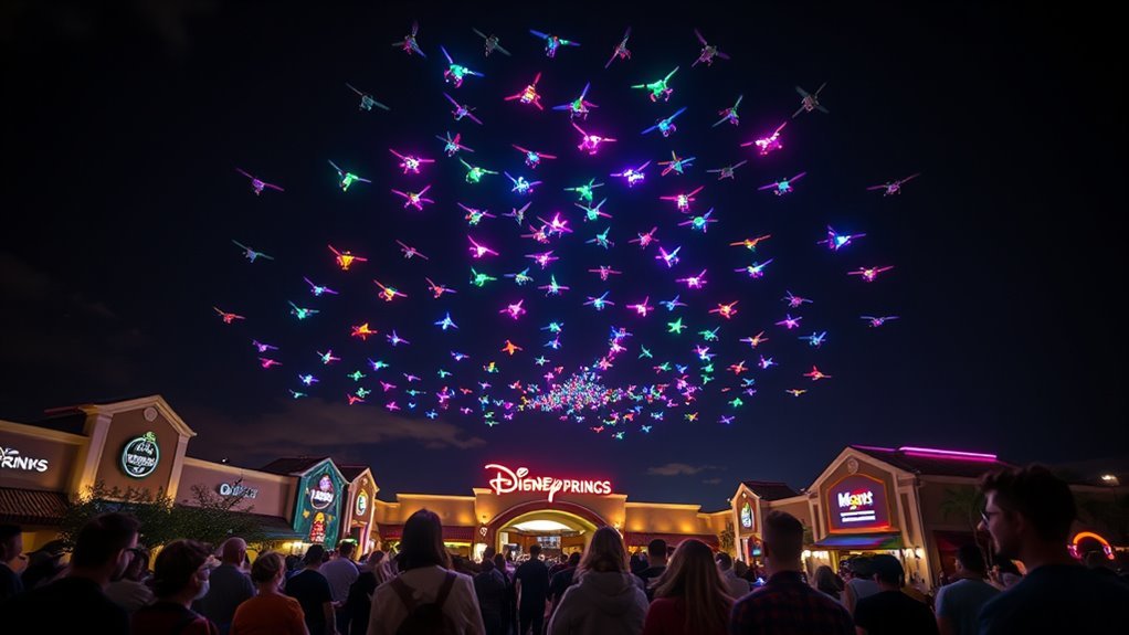 disney springs drone show count
