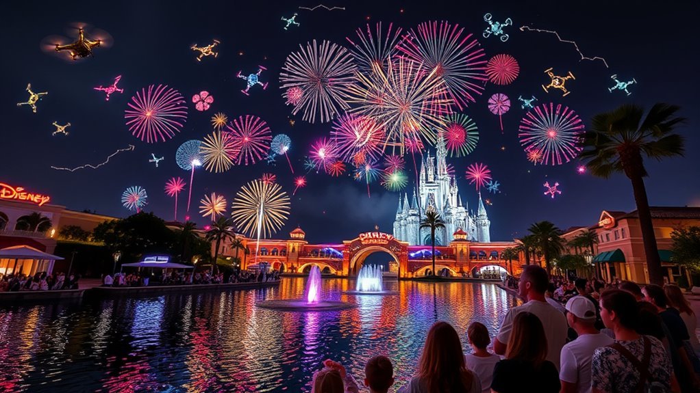 disney springs drone show duration
