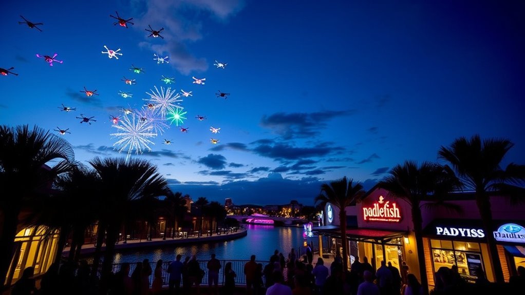 disney springs drone show viewing