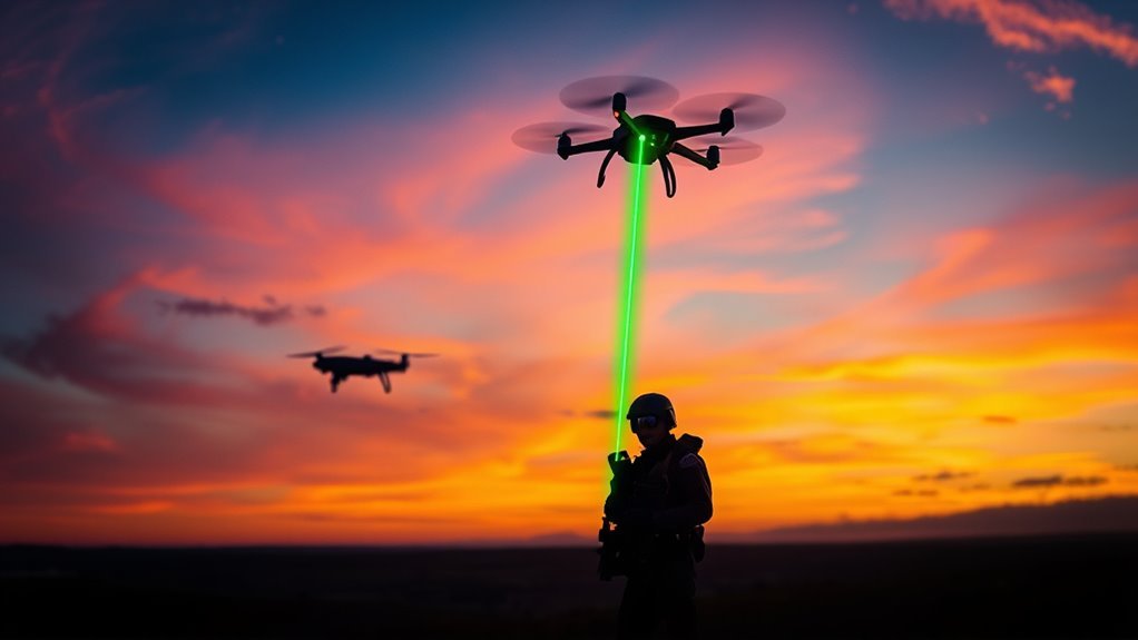 drone laser interaction analysis