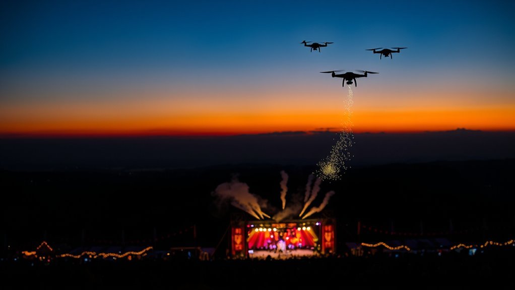 drone shows start at dusk