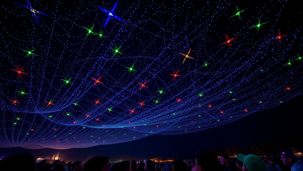 drones enhance light shows