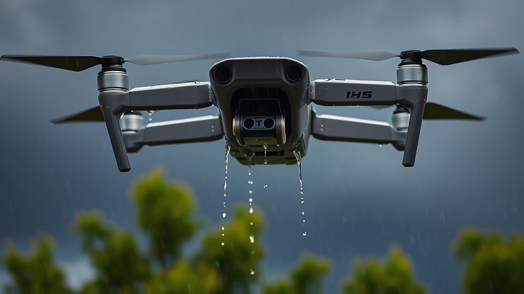 rain compromises drone electronics