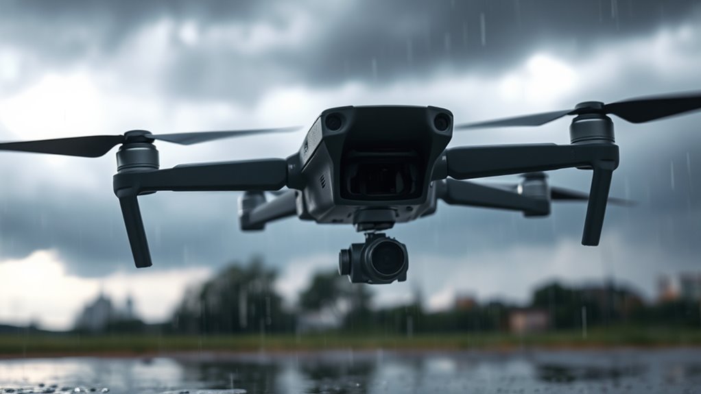 rain impairs drone navigation