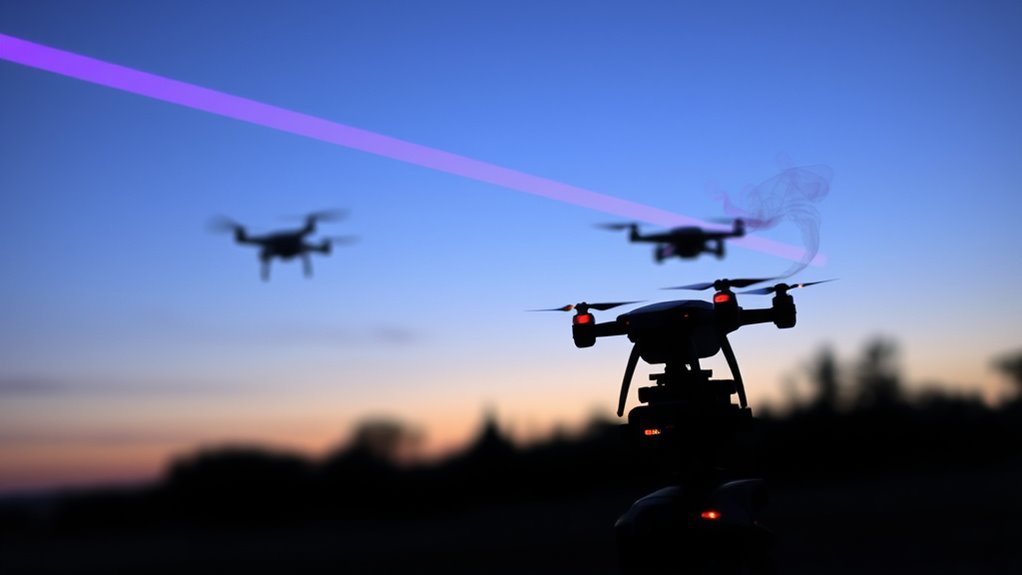 safely disable drones using lasers
