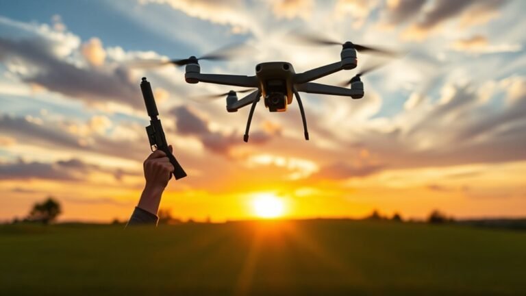 shooting drones on property