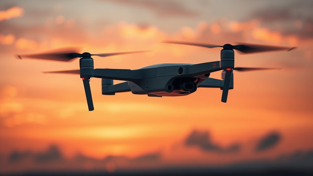 silent drone flight sounds