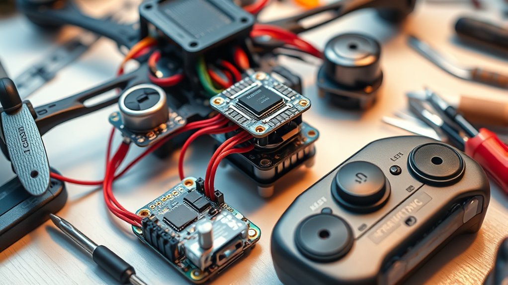 wiring escs and configuring flight controller