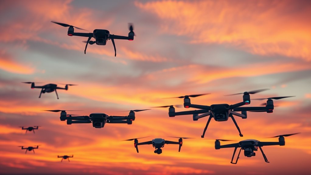 aerodynamic fixed wing drones