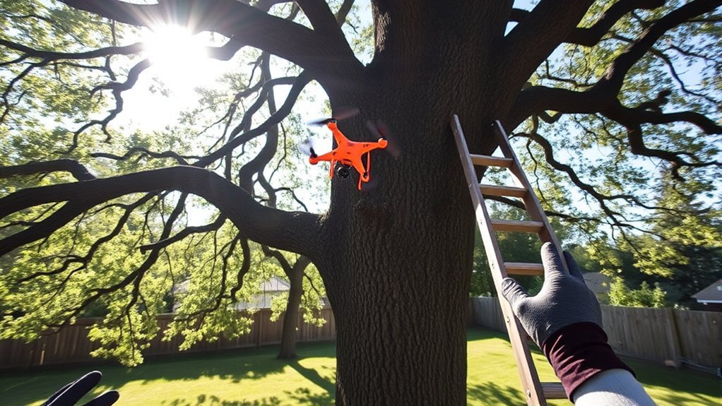 assess drone retrieval situation