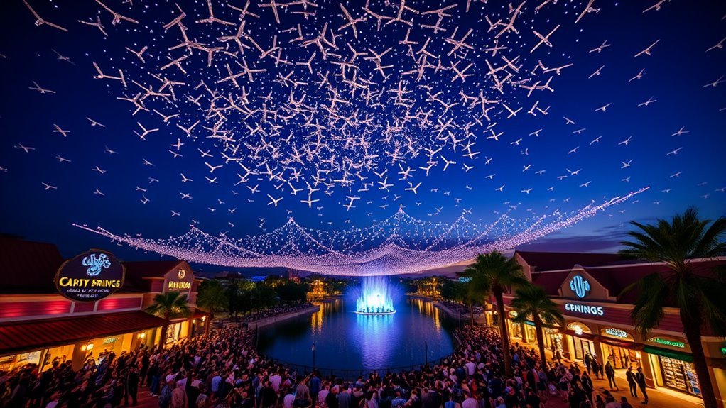 breathtaking drone light show