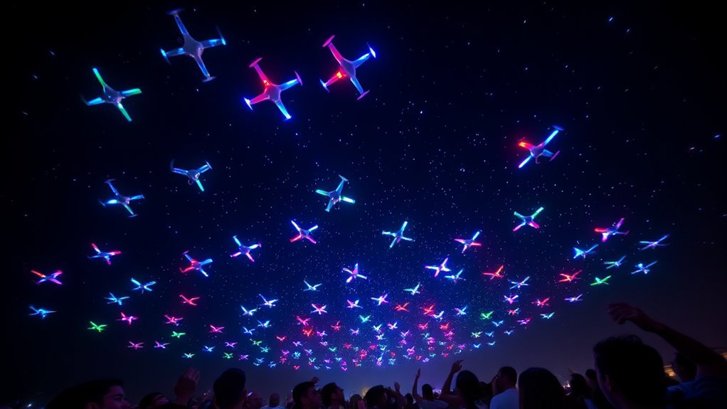 coordinated aerial drone performances
