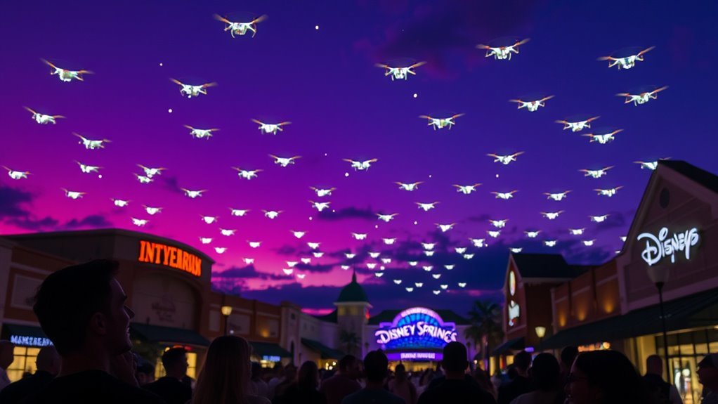 disney springs drone show time