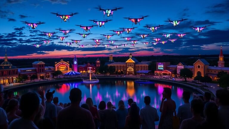 disney springs drone show timing