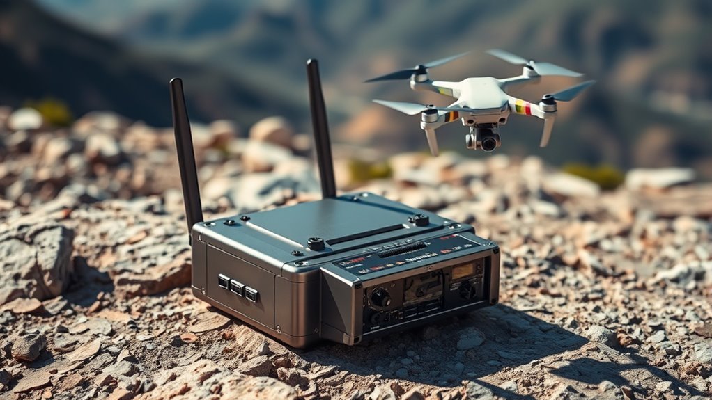 disrupting drone communication signals
