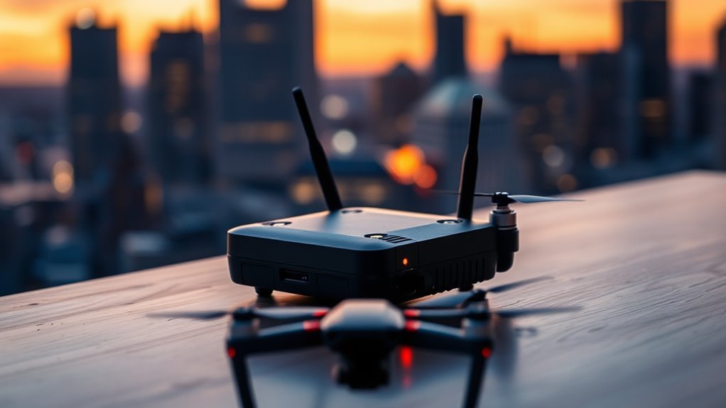 disrupting drone signal transmission