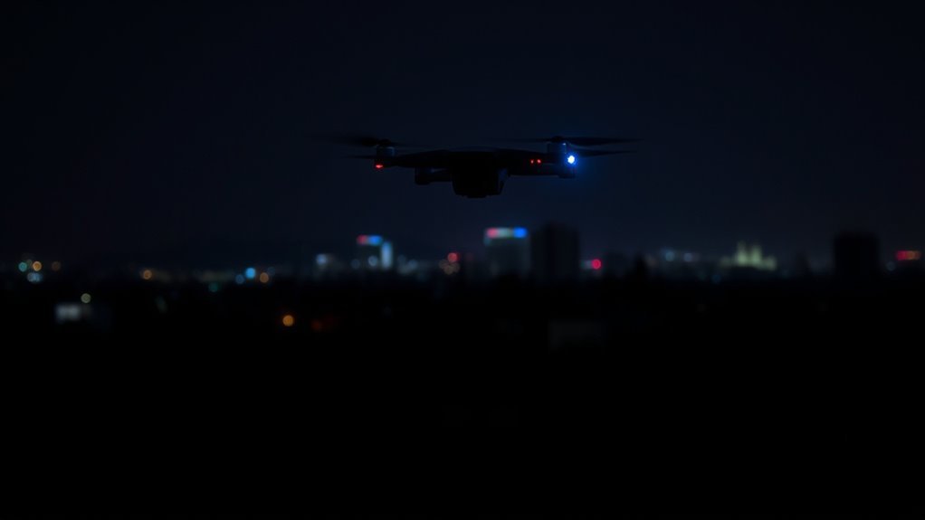 distinctive police drone lights