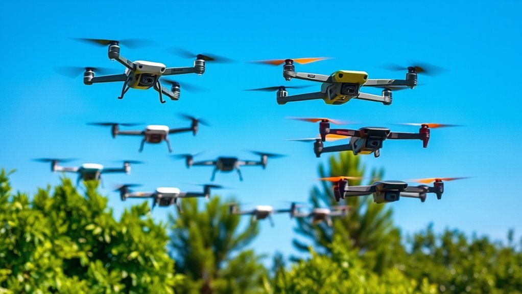diverse drone sound variations