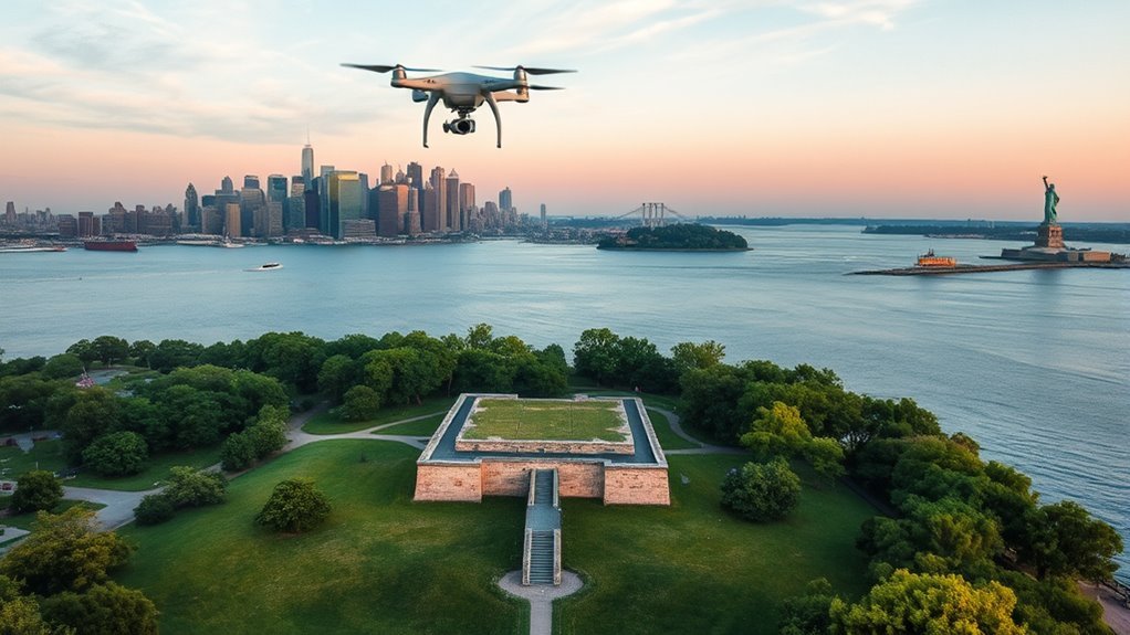 drone adventure on governors island