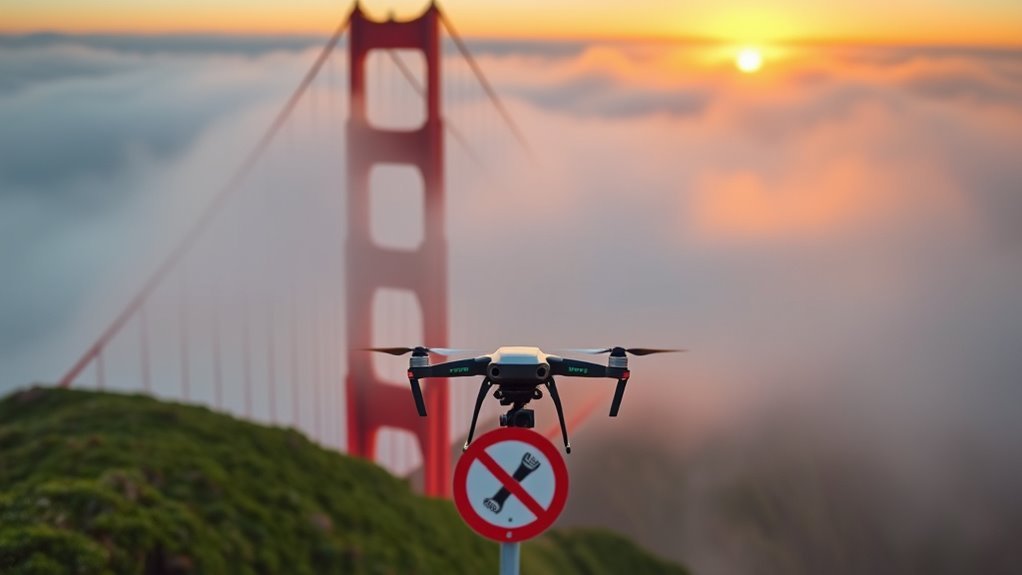 drone flying regulations golden gate