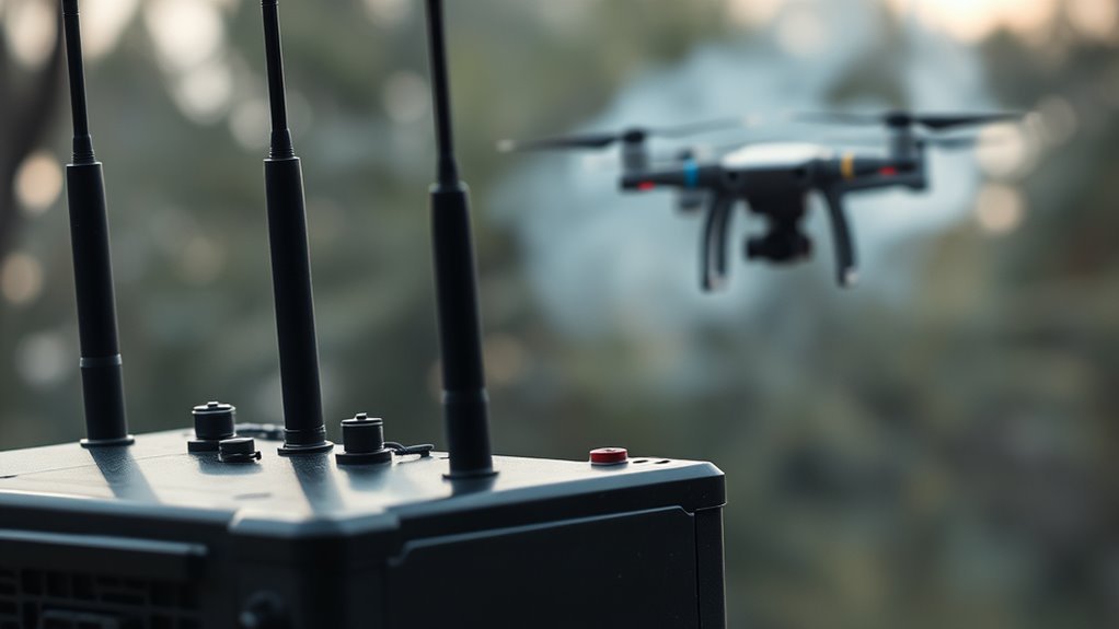 drone jammers disrupt communication signals