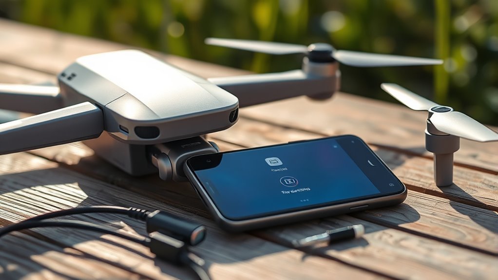 drone setup for connection
