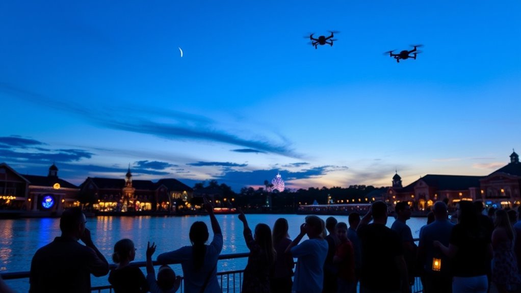 drone show schedule disney springs