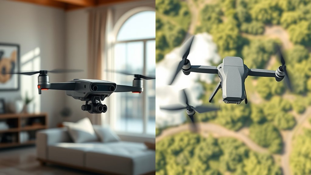 drone types indoor vs outdoor