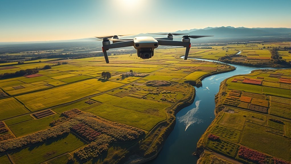 drones capture aerial photography
