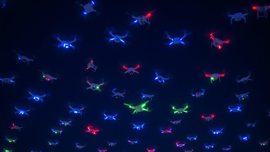 How Do Drones Look Like at Night in Different Shapes and Sizes?
