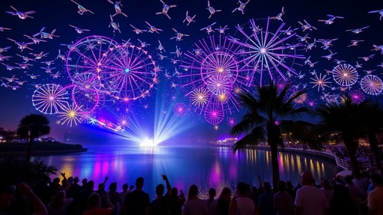 duration of disney springs drone show