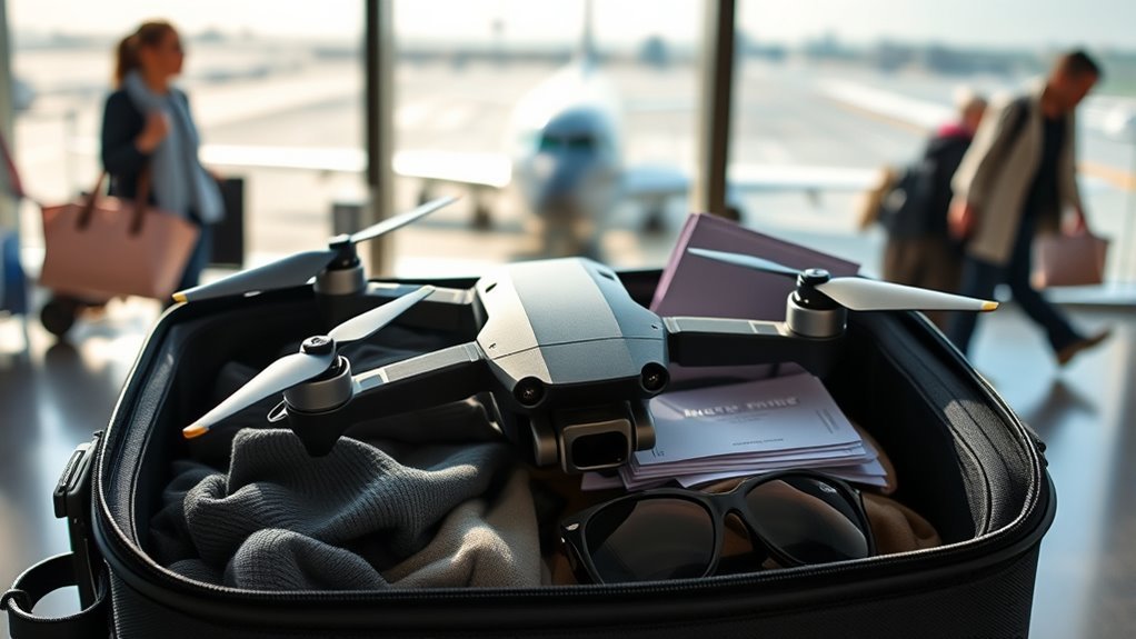 flying drones on planes