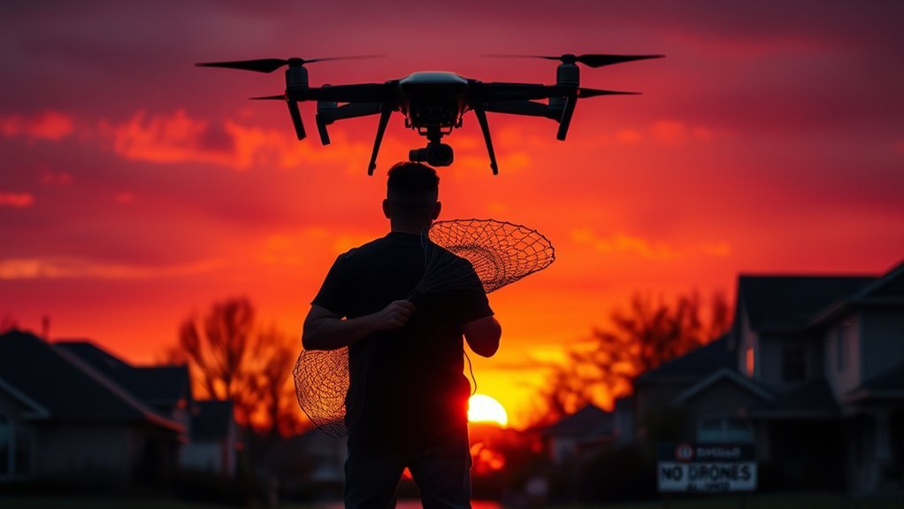 legally disable intrusive drones