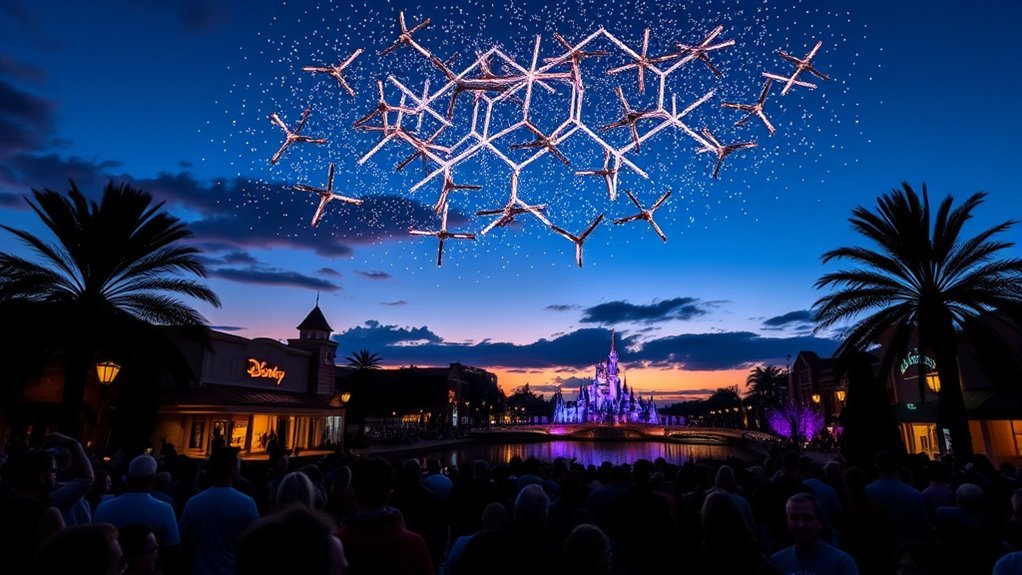 magical aerial drone spectacle