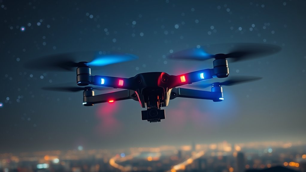 mesmerizing night drone aesthetics