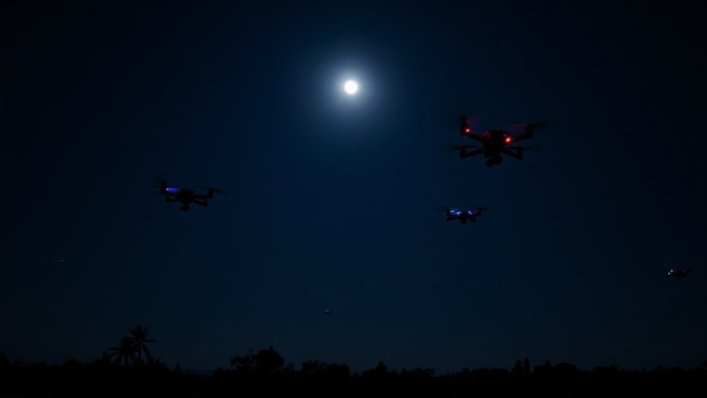 nighttime drone flying adventures