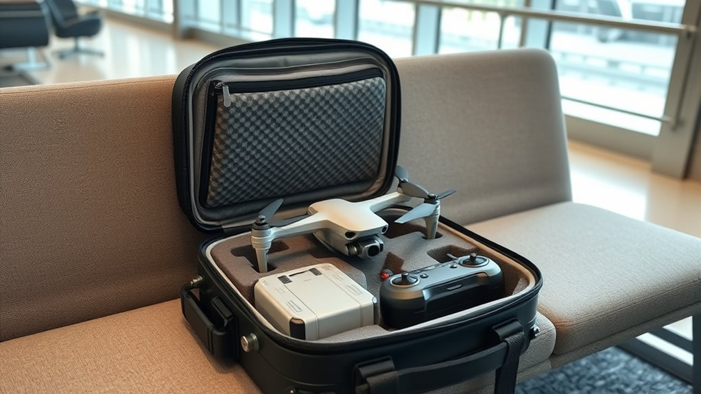 pack drone safely disassembled