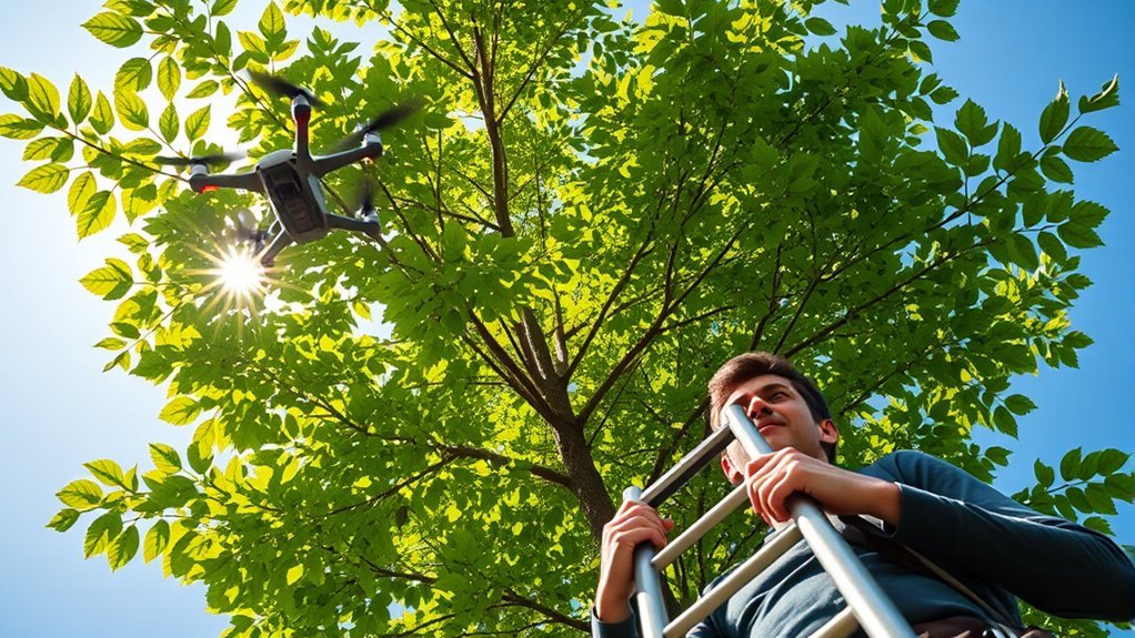retrieve drone safely equipped