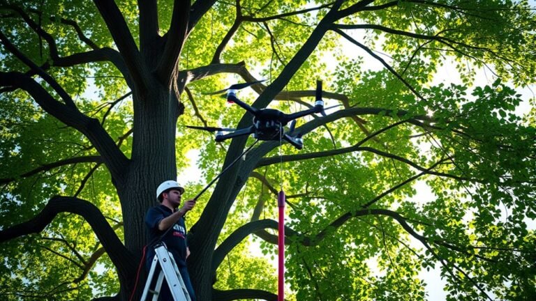 safely retrieve drone from tree