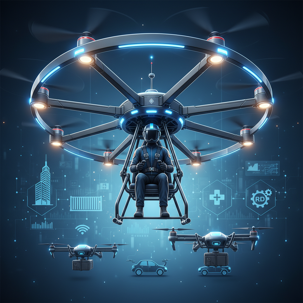 Key Players in the Industry - a drone that can carry a person