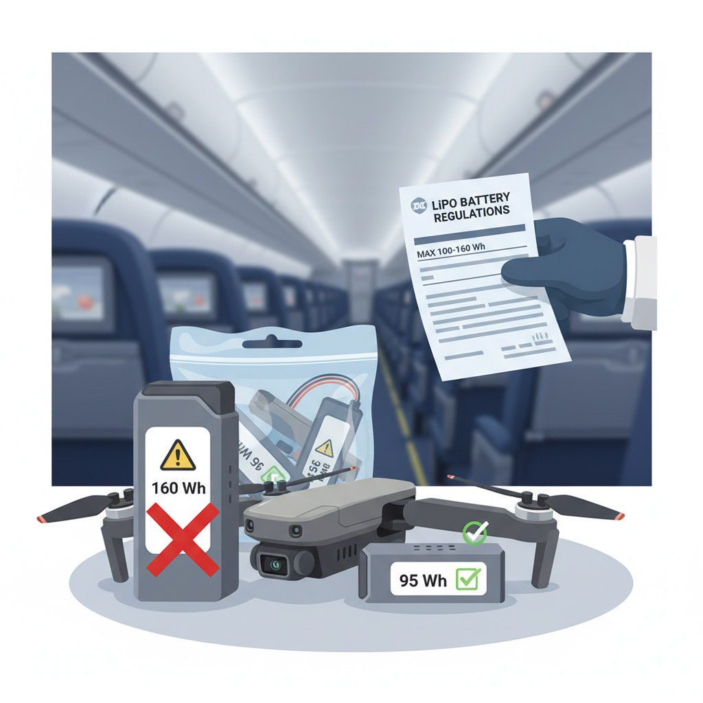Battery Size and Restrictions - can i bring my drone on a plane with battery