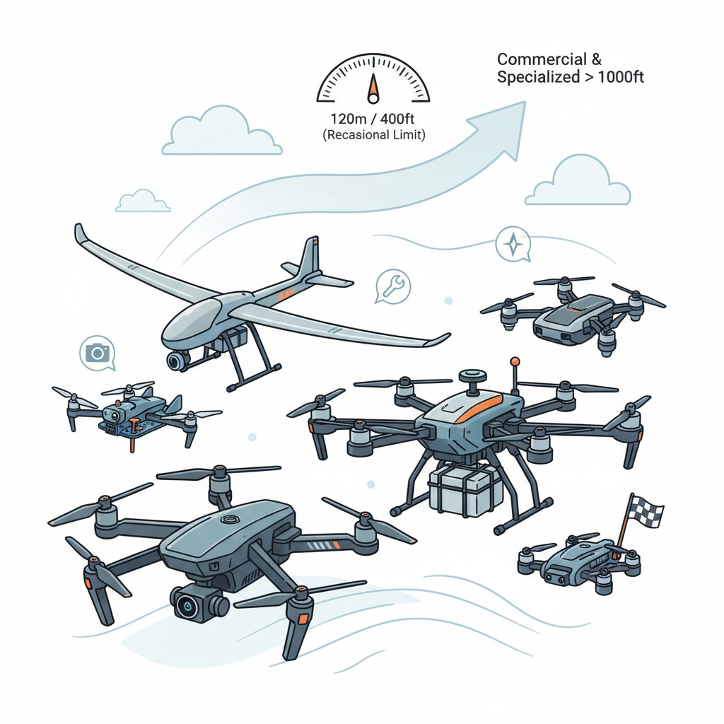Types of Drones and Their Capabilities - how high can you fly a drone