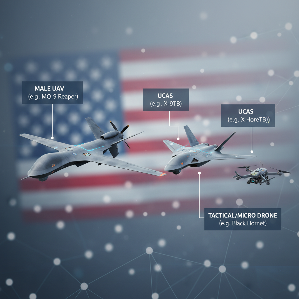 Major Types of Military Drones - how many military drones does the us have