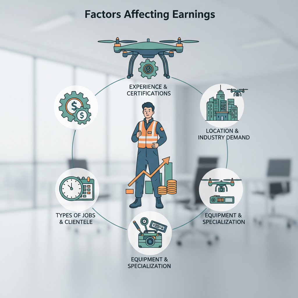 Factors Affecting Earnings Factors Affecting Earnings - how much do commercial drone pilots make