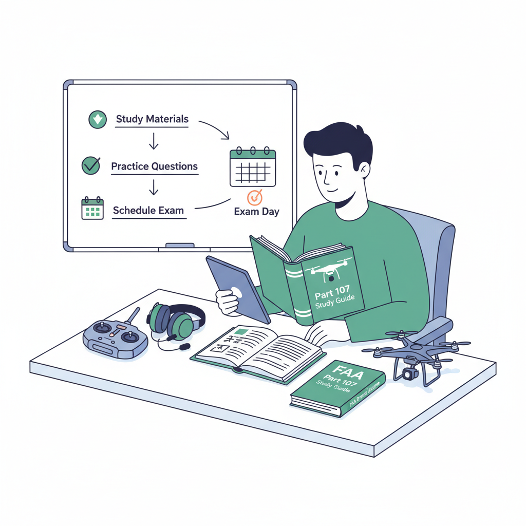 Preparing for the FAA Part 107 Exam - how to obtain drone license